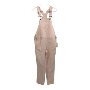The Nines by Hatch Maternity Size 4 Classic Cotton Twill Overalls Light Pink NEW